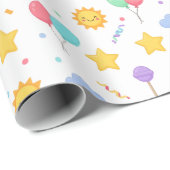 Papier Cadeau World Children’s Day Wrapping Paper (Coin rond)