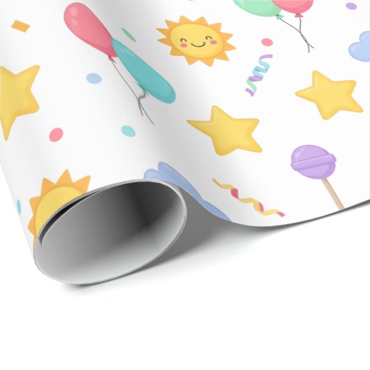 Papier Cadeau World Children’s Day Wrapping Paper (Coin rond)
