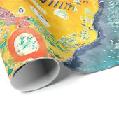 Papier Cadeau World Map  (Coin rond)