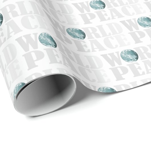 Papier Cadeau World peace chic chic moderne simple (Coin rond)