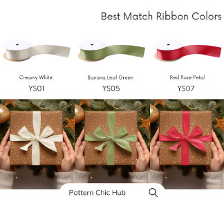 Papier Cadeau WP07 Flocon de neige Noël Brown moderne élégant