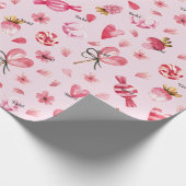 Papier Cadeau WP | Nom, Bonbons & Coeurs Valentines 30 po sur 6 (Coin)