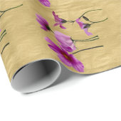 Papier Cadeau Wraping Paper Flowers (Coin rond)