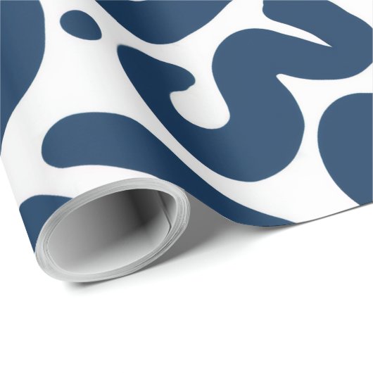 Papier Cadeau Wrapping blue hit (Coin rond)