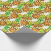 Papier Cadeau Wrapping Paper - 3D Neon Flowers (Coin)