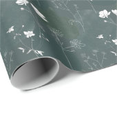 Papier Cadeau Wrapping Paper 76,2 cm x 1,8 m - Pattern Flower (Coin rond)