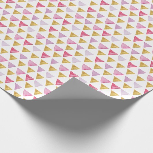 Papier Cadeau Wrapping Paper 76,2 cm x 1,8 m - Triangles (Coin)