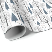 Papier Cadeau Wrapping Paper 76,2 cm x 1,8 m - Winter Pattern (Coin rond)