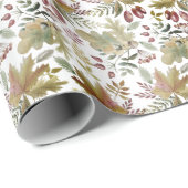 Papier Cadeau Wrapping Paper 76,2 cm x 1,8 m - Winter Pattern (Coin rond)