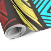 Papier Cadeau wrapping paper - african print (Coin rond)
