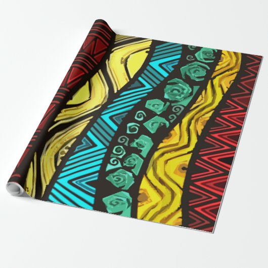 Papier Cadeau wrapping paper - african print (Déroulé)