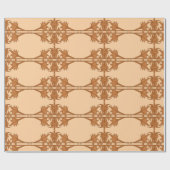 Papier Cadeau Wrapping Paper - Angled Leaves in Tiled Pattern (Plat)