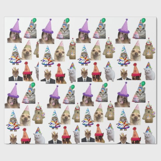 Papier Cadeau Wrapping paper birthday party  (Plat)