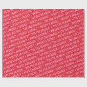Papier Cadeau Wrapping Paper Christmas Merry And Bright Red (Plat)