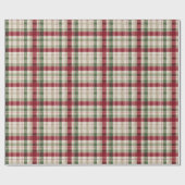 Papier Cadeau Wrapping Paper Christmas Plaid (Plat)
