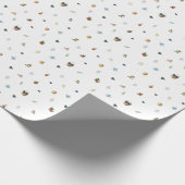 Papier Cadeau Wrapping Paper - Cute Kids Forest Picnic Pattern (Coin)