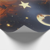 Papier Cadeau Wrapping Paper Dreamy Fiery Orange Celestial (Coin)