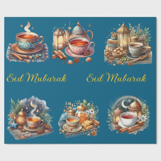 Papier Cadeau Wrapping Paper-Eid Mubarak Wrapping Paper (Plat)