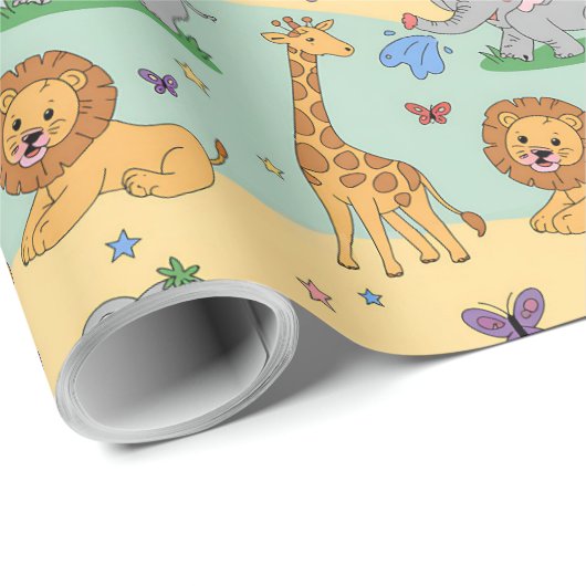 Papier Cadeau Wrapping paper featuring a playful pattern (Coin rond)