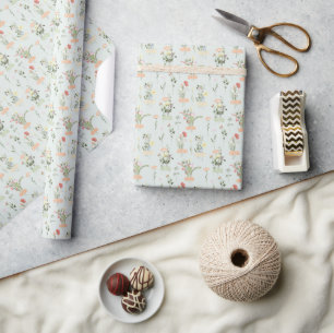 Papier Cadeau Wrapping Paper - Floral Pattern