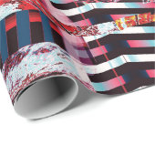 Papier Cadeau Wrapping Paper – Fragmented Pulse (Coin rond)