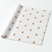 Papier Cadeau Wrapping Paper - Halloween Pumpkin Pattern (Déroulé)