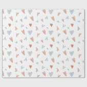 Papier Cadeau Wrapping Paper - Hearts Pattern (Plat)