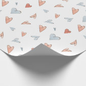 Papier Cadeau Wrapping Paper - Hearts Pattern (Coin)
