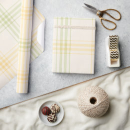 Papier Cadeau Wrapping Paper | Lemon Plaid Luxe Gift Wrap
