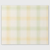 Papier Cadeau Wrapping Paper | Lemon Plaid Luxe Gift Wrap (Plat)