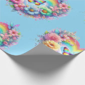 Papier Cadeau Wrapping Paper-Pastel Spring Floral Wrapping Paper (Coin)