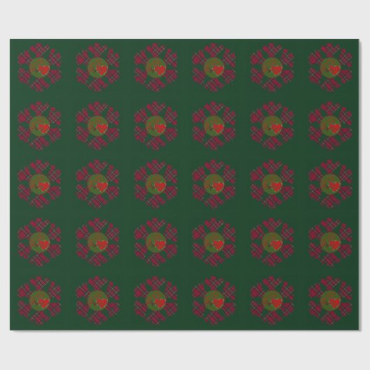 Papier Cadeau Wrapping Paper Plaid Snowflake  (Plat)