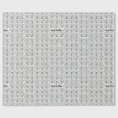 Papier Cadeau Wrapping paper roll with english bulldog pattern (Plat)