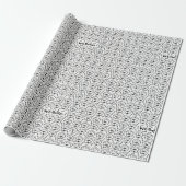 Papier Cadeau Wrapping paper roll with english bulldog pattern (Déroulé)