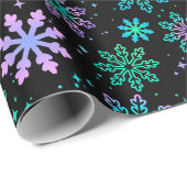 Papier Cadeau Wrapping paper "Snowflakes" (Coin rond)