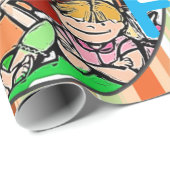 Papier Cadeau Wrapping Paper Thanksgiving Family Love (Coin rond)