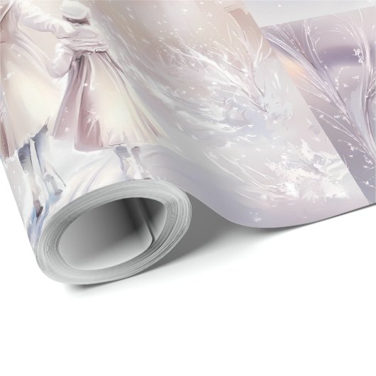 Papier Cadeau Wrapping Paper-Victorian Winter Christmas Wrapping (Coin rond)