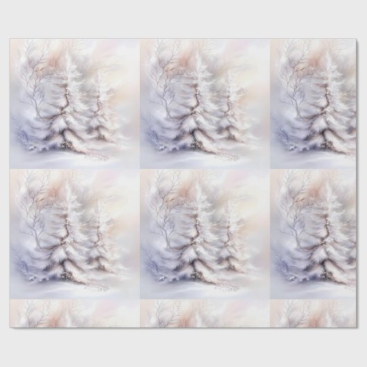 Papier Cadeau Wrapping Paper-Victorian Winter Christmas Wrapping (Plat)