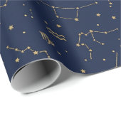 Papier Cadeau Wrapping Paper Winter Constellations (Coin rond)
