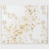 Papier Cadeau Wrapping Paper with golden stars (Plat)
