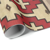 Papier Cadeau wrapppaper witnavajo rug (Coin rond)