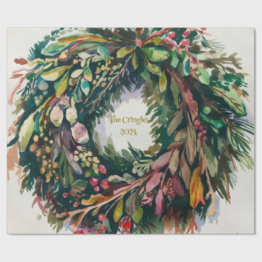 Papier Cadeau Wreath (Plat)