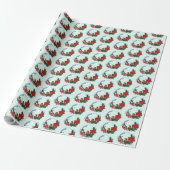 Papier Cadeau Wreath de la souris de Noël (Déroulé)
