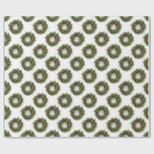 Papier Cadeau Wreath de Noël (Plat)