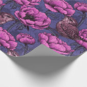 Papier Cadeau Wrens dans le jardin de l'anémone (Coin)