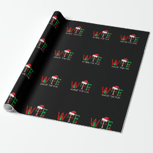 Papier Cadeau WTF Où Fun Funny Noël pour les femmes hommes