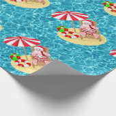 Papier Cadeau xmas beach santa claus (Coin)