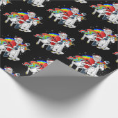 Papier Cadeau Xmas Christmas Unicorn Rainbow Wrapping Paper (Coin)