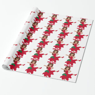 Papier Cadeau xmas flamenco danseur émoji