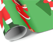 Papier Cadeau xmas joe biden père Noël kamala harris (Coin rond)